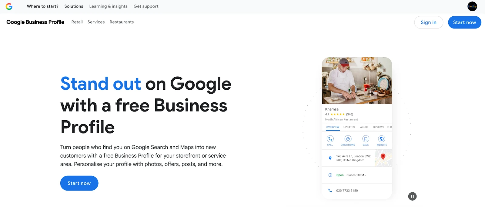 visible in Local Search